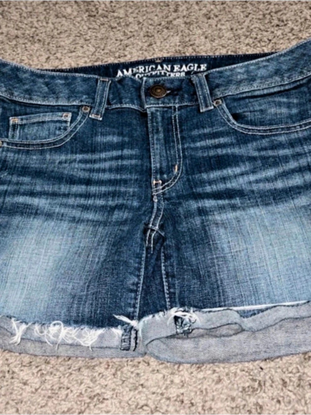 American Eagle Outfitters Distressed Denim Jean Shorts Blue Size 6